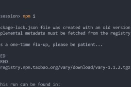 npm install卡住出现npm WARN old lockfile解决办法