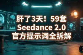 肝了3天！即梦 Seedance 2.0 官方手册全拆解，59 套提示词模板小白直接抄